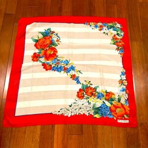 Vintage Michel Delani Floral Scarf